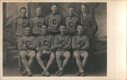 Basketball Team 1927-28, C on Jerseys Postcard