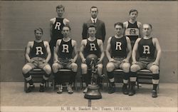 R.H.S. Basket Ball Team, 1914-1915 Basketball Postcard Postcard Postcard