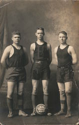 S.S. Tournament Champion Basketball PLayers 1918 Postcard