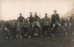 Football Team Kneeling in Field Postcard Postcard Postcard