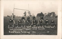 1911 First Team Lineup Postcard