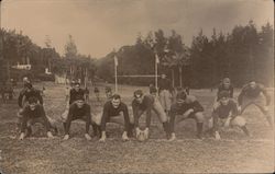 Football Team Kneeling on Field Postcard Postcard Postcard