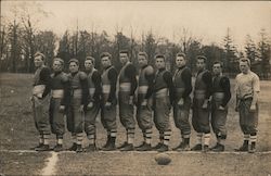 Football Team Lined Up in Field Postcard Postcard Postcard