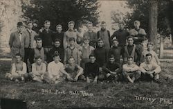 OHS High School Football Team Seated in Field Tierney Photo Postcard Postcard Postcard