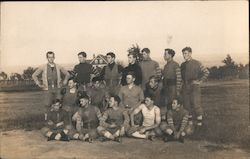 Football Team Posing in Field Postcard Postcard Postcard