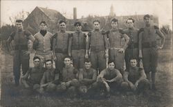 Football Team Seated in Field Postcard Postcard Postcard