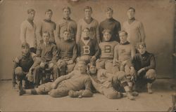 1908 "B" Football Team Posing in Sweaters Postcard Postcard Postcard