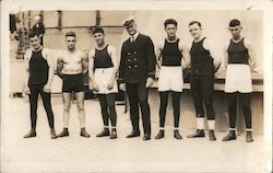 Navy Boxers On Deck Postcard