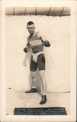 Fred Burrows - Lightweight Champion Postcard