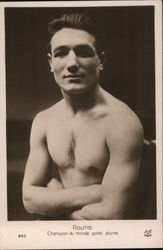 French Boxer André Routis, World Champion Featherweight Postcard