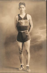 Studio Photo, Young Athlete - South America? Postcard