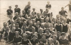 Group of Bathers in Water, Saltair Postcard