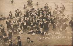 Group of Bathers "Good Time at Palacios" Texas Postcard Postcard Postcard