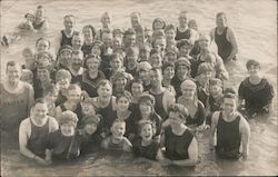 Bathers Posing in Water, Saltair Postcard