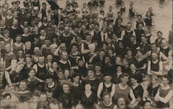 Crowd of Bathers in Water Postcard