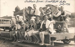 Group of Bathers at Saltair Beach, 1936 Postcard