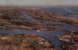 Los Angeles - Long Beach Harbor, Union Oil Company's Natural Color Scenes of the West California Postcard Postcard Postcard