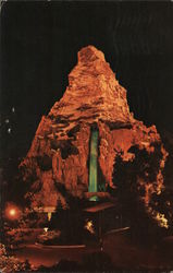 Matterhorn at Night - Disneyland Anaheim, CA Postcard Postcard Postcard