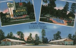 Wicaba Courts Statesboro, GA Postcard Postcard Postcard