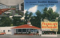 Franklin's Restaurant Statesboro, GA Postcard Postcard Postcard