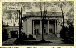 Baptist Church Warren, PA Postcard Postcard