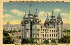 Mormon Temple Salt Lake City, UT Postcard Postcard