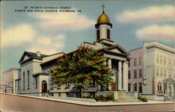 St. Peter's Catholic Church, Eighth and Grace Streets Postcard