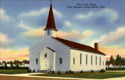 One Of The Many Post Chapels, Camp McCoy Postcard