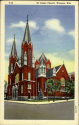 St. James Church Wausau, WI Postcard Postcard