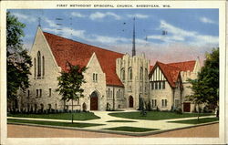 First Methodist Episcopal Church Sheboygan, WI Postcard Postcard