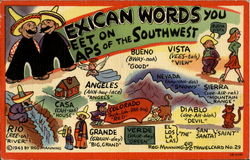 Mexican Words Postcard