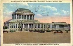 New Building Of The Christian Science Publishing Society In Boston, Massachusetts Avenue Postcard Postcard