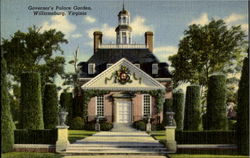 Governor's Palace Garden Postcard