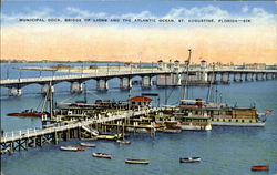 Municipal Dock St. Augustine, FL Postcard Postcard