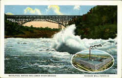 Whirlpool Rapids And Lower River Bridges Postcard