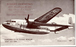 Fairchild C-119 Flying Boxcar Suave And Sun Aircraft Postcard Postcard