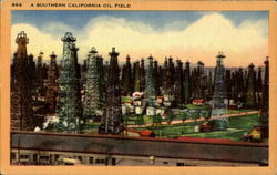 A Southern California Oil Field Oil Wells Postcard Postcard