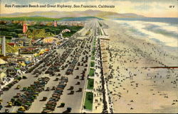 San Francisco Beach And Great Highway Postcard