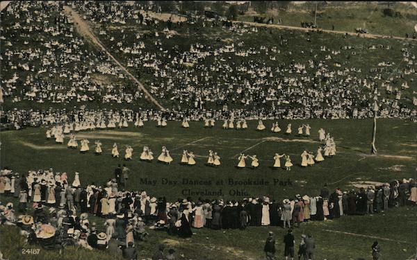 May Day Dances at Brookside Park Cleveland, OH Postcard