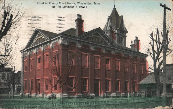 Franklin County Court House Winchester TN Postcard