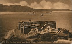 The Golden Gate and Fort Point Postcard