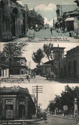 Street Scene Montage Postcard