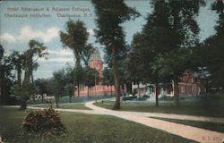 Hotel Athenaeum and Adjacent Cottages, Chautauqua Institution New York Postcard Postcard Postcard