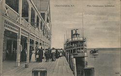 Pier, Chautauqua Institution New York Postcard Postcard Postcard