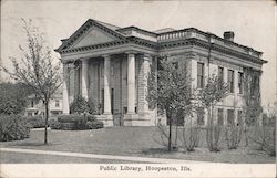 Publlic Library Hoopeston, IL Postcard Postcard Postcard