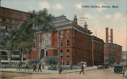 Public Library Detroit, MI Postcard Postcard Postcard