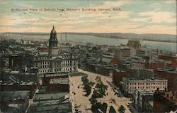 Bird's Eye View of city from Majestic Building Postcard