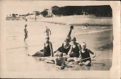 Women Posed on Beach in Bathing Suits Postcard Postcard Postcard