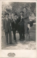 Men with Ostrich, Cawston Ostrich Farm Postcard