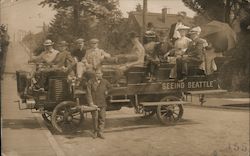 Seeing Seattle Sightseeing Tour Bus, 1907 Washington Postcard Postcard Postcard